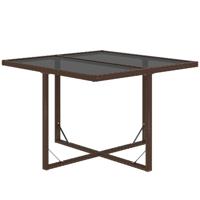 9-delige Tuinset met kussens poly rattan bruin - thumbnail