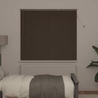 VidaXL Venetiaanse blind donkerbruin met patroon 150 x 140 cm pvc - thumbnail