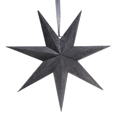 Papieren kerstster velvet glitter 60 cm donkergrijs kerstversiering Buitengewoon de Boet - Buitengewoon de boet Papieren kerstster velvet glitter 60 cm donkergrijs kerstversiering Buitengewoon de Boet - Buitengewoon de boet