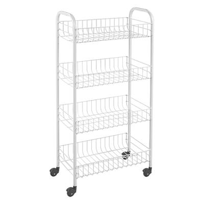 Tomado-Metaltex Keuken/Badkamer Opbergtrolley Pisa met 4 Manden Zwart Tomado-Metaltex Keuken/Badkamer Opbergtrolley Pisa met 4 Manden Zwart