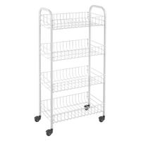 Tomado-Metaltex Keuken/Badkamer Opbergtrolley Pisa met 4 Manden Zwart - thumbnail