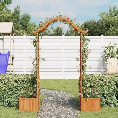 Pergola met plantenbak massief vurenhout Pergola met plantenbak massief vurenhout