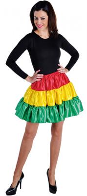 Volangen rok kort Carnaval