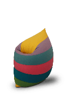 Terapy Elly zitzak - Happy Colours ( Regenboog ) | 100cm x 50cm x 80cm - thumbnail