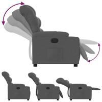 Fauteuil verstelbaar stof donkergrijs - thumbnail
