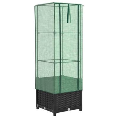 VidaXL Plantenbak verhoogd met kashoes 40x40x139 cm rattanlook