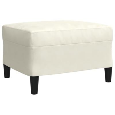 3-delige Loungeset met kussens en bolsters fluweel crèmekleurig