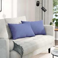 VidaXL Sofa kussens 2 pcs jeans blauw 60 x 40 cm stof - thumbnail