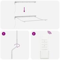 VidaXL Zijde frame wit 2,5 x 2 m poedercoating staal - thumbnail