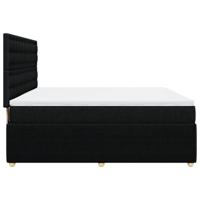Boxspring met matras stof zwart 180x200 cm - thumbnail