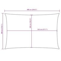 Zonnescherm rechthoekig 3x6 m oxford stof zwart - thumbnail