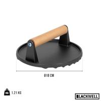 Blackwell Gietijzeren Hamburgerpers / Grillpers / Vleespers - Cast Iron - ø 18 cm - thumbnail