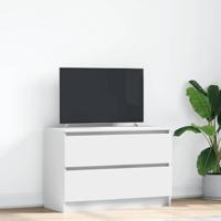 Tv-meubel 80x35x54 cm spaanplaat wit - thumbnail