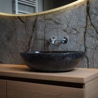 Waskom Loutro Elleni B Rechthoek 57x40.5x15 cm Marmer Black Loutro - thumbnail