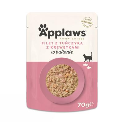 APPLAWS Tuna Fillet with prawn in broth - nat kattenvoer - 70g
