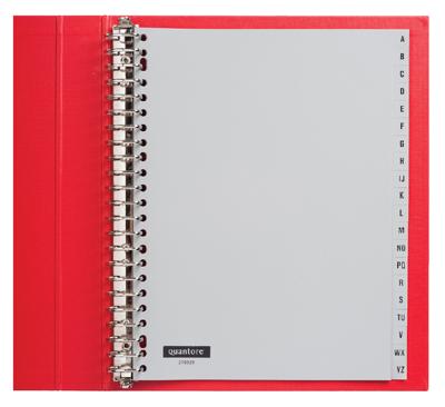 Tabbladen 23-gaats 20-delig A-Z grijs PP Quantore