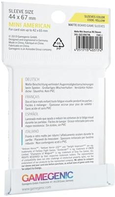Gamegenic: Matte Board Game Sleeves - Yellow