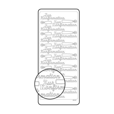 Vaessen Creative • sticker 10x23cm 10pcs goud "zur konfirmation"