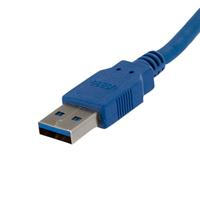 Kabel USB A naar USB B Startech USB3SAB1M Blauw - thumbnail