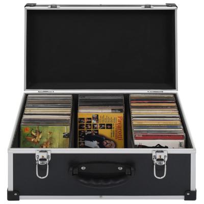 VidaXL Cd-koffer voor 60 cd's aluminium abs zwart VidaXL Cd-koffer voor 60 cd's aluminium abs zwart