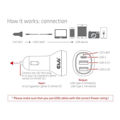 club3D CAC-1921 USB-oplader 36 W 2x USB-A, 1x USB-C Zwart Binnen club3D CAC-1921 USB-oplader 36 W 2x USB-A, 1x USB-C Zwart Binnen