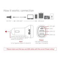 club3D CAC-1921 USB-oplader 36 W 2x USB-A, 1x USB-C Zwart Binnen - thumbnail