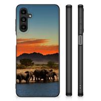 Samsung Galaxy A14 5G Dierenprint Telefoonhoesje Olifanten - thumbnail