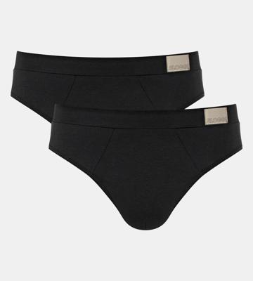 2-pack heren heup Slips - GO Natural Brief - Biologisch katoenen heren onderbroeken - Zachte stoffen band