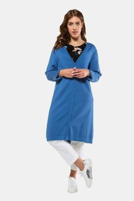 Ulla Popken Cardigan, licht uitlopend, ribboorden - Grote Maten Ulla Popken Cardigan, licht uitlopend, ribboorden - Grote Maten