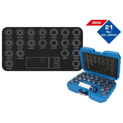 Brilliant Tools BT691230 Velgenslot-assortiment voor BMW, 21-delig