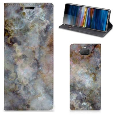 Sony Xperia 10 | Standcase | Marmer Grijs