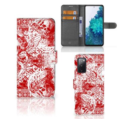 Telefoonhoesje met Naam Samsung Galaxy S20 FE Angel Skull Rood Telefoonhoesje met Naam Samsung Galaxy S20 FE Angel Skull Rood