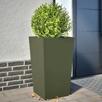 VidaXL Plantenbakken 2 st 45x45x75 cm staal olijfgroen - thumbnail
