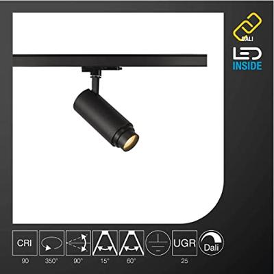 SLV NUMINOS ZOOM M 1006114 LED-railspot 3-fasig LED vast ingebouwd 20 W Zwart