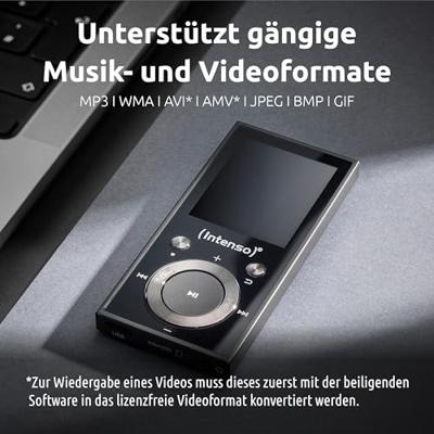 Intenso Video Scooter BT MP3-speler met Bluetooth 5.0, 1,8 inch kleurendisplay, 64 GB microSD, USB-C, tot 18 uur accu, incl. hoofdtelefoon, zwart