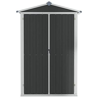 Tuinschuur 116x45x175 cm gegalvaniseerd staal grijs