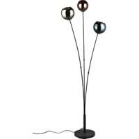 LED Vloerlamp Zwart met Multicolor Glas - 3-lichts E14 Fitting - thumbnail