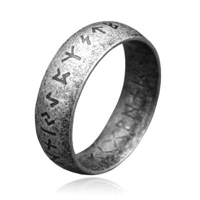 LGT JWLS Heren Ring - Ancient Runic Silver-22mm LGT JWLS Heren Ring - Ancient Runic Silver-22mm