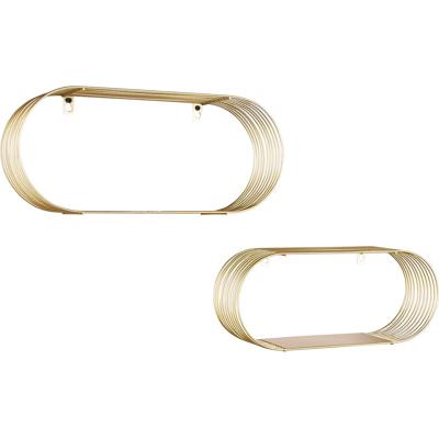 Gouden Wandrek Metaal - 2-delige Muurplanken Set - Trion Yoelle
