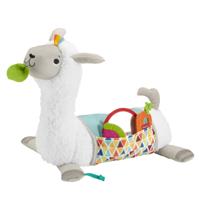 Fisher Price knuffeldierkussen Tummy Time Lama 43 cm pluche wit - thumbnail