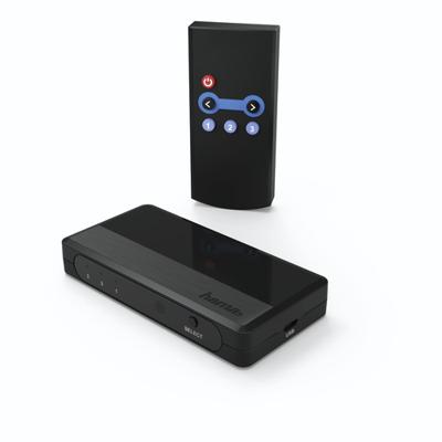 Hama HDMI-splitter 3 input - 1 output Splitter Zwart