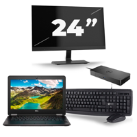 Dell Latitude E7270 - Intel Core i5-6e Generatie - 12 inch - 8GB RAM - 256GB SSD - Windows 11 + 1x 24 inch Monitor - thumbnail