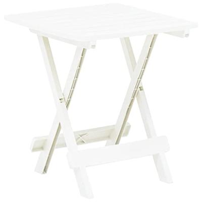 VidaXL Tuintafel inklapbaar 45x43x50 cm kunststof wit VidaXL Tuintafel inklapbaar 45x43x50 cm kunststof wit