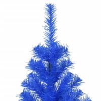 VidaXL Kunstkerstboom met standaard 210 cm pvc blauw - thumbnail