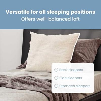 VidaXL Hoofdkussen met kussen wit katoen en polyester