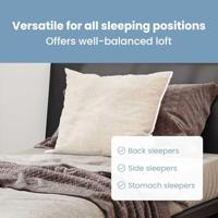 VidaXL Hoofdkussen met kussen wit katoen en polyester - thumbnail