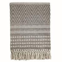 Malagoon Native Stripe Plaid 135 x 220 cm - Grijs - thumbnail