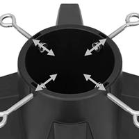 VidaXL Kerstboomstandaard 55,5x55,5x15 cm grijs - thumbnail