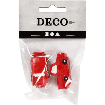 Creativ Company Miniatuur figuren, h: 20 mm, l: 40 mm, rood, 2 stuk/ 1 doos