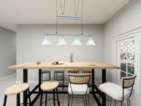 Trio Moderne HanglampSeries 3751 4-lichts nikkel mat - 3751041-07 - thumbnail